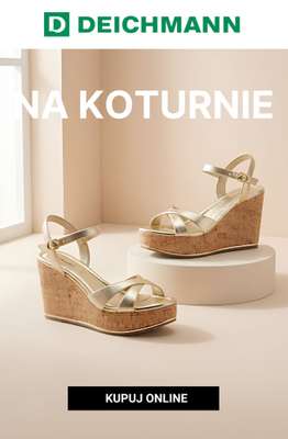 Deichmann - gazetka promocyjna Sandały na koturnie od niedzieli 21.06 