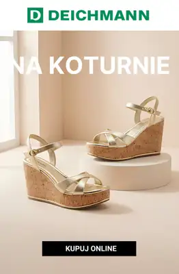 Deichmann - gazetka promocyjna Sandały na koturnie od niedzieli 21.06 