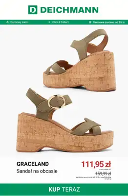 Deichmann - gazetka promocyjna Sandały na koturnie od niedzieli 21.06  - strona 2