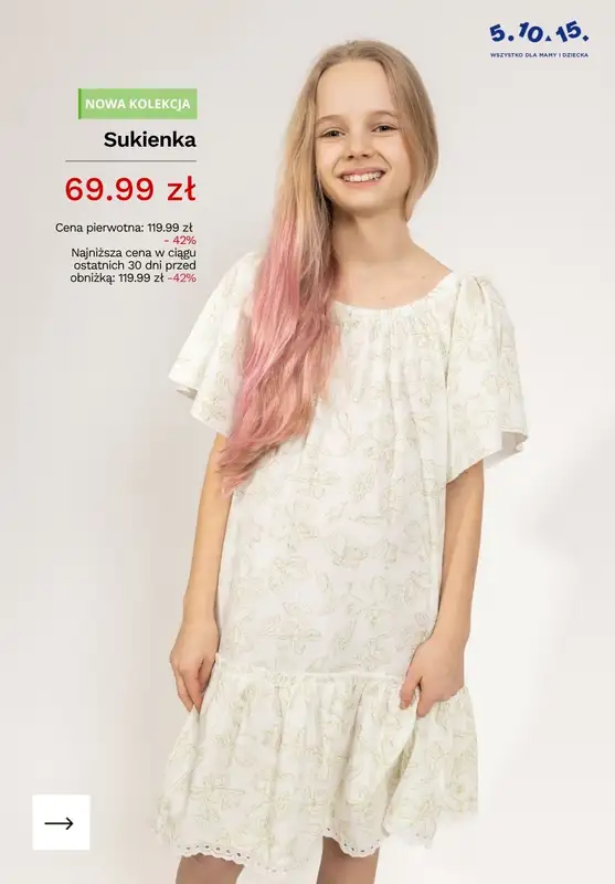 5.10.15 - gazetka promocyjna Sukienki dla dziewczynki na PROMOCJI! od czwartku 18.06  - strona 3