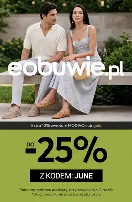 eobuwie.pl - gazetka promocyjna Do -25% na wybrane produkty przy zakupie 2 rzeczy od czwartku 18.06 do poniedziałku 22.06