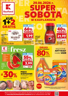 Kaufland - gazetka promocyjna Oferta Kaufland - SUPER SOBOTA od soboty 20.06 do soboty 20.06