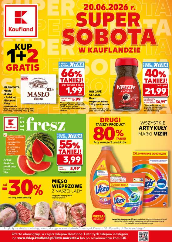 Kaufland - gazetka promocyjna Oferta Kaufland - SUPER SOBOTA od soboty 20.06 do soboty 20.06