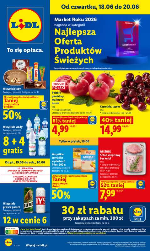 Lidl - gazetka promocyjna Oferta od czwartku od czwartku 18.06 do soboty 20.06