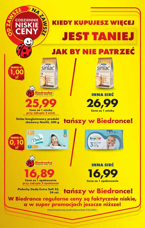 Biedronka - gazetka promocyjna Kupujesz więcej, jest taniej  