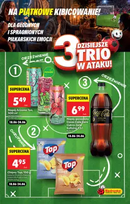 Biedronka - gazetka promocyjna Piątkowe kibicowanie od czwartku 18.06 do piątku 19.06