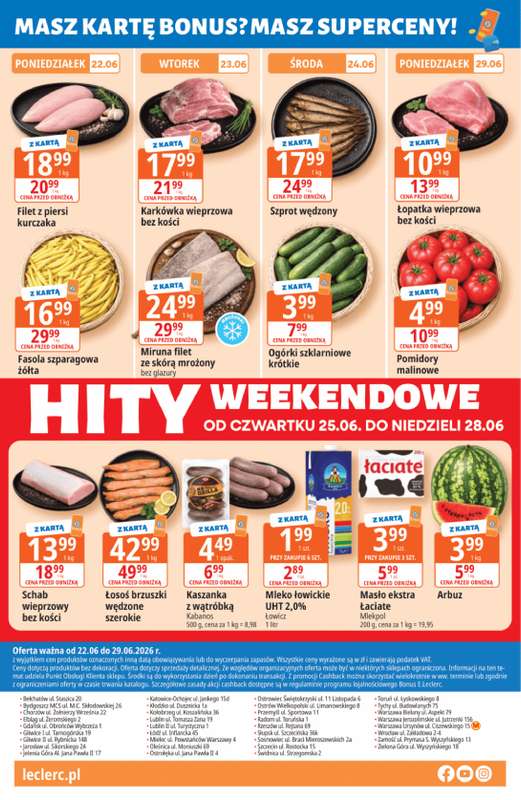 Leclerc - gazetka promocyjna Oferta E.Leclerc I Tanio to tu! od poniedziałku 22.06 do poniedziałku 29.06 - strona 14