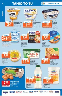 Leclerc - gazetka promocyjna Oferta E.Leclerc I Tanio to tu! od poniedziałku 22.06 do poniedziałku 29.06 - strona 2