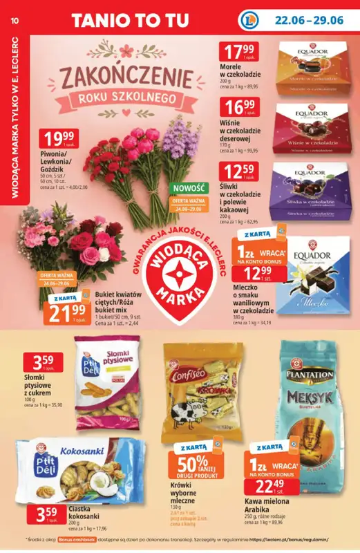 Leclerc - gazetka promocyjna Oferta E.Leclerc I Tanio to tu! od poniedziałku 22.06 do poniedziałku 29.06 - strona 10