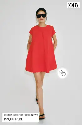 Zara - gazetka promocyjna Sukienki mini – babydoll, groszki i letnie trendy od soboty 20.06  - strona 9