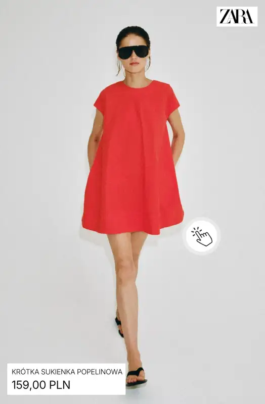 Zara - gazetka promocyjna Sukienki mini – babydoll, groszki i letnie trendy od soboty 20.06  - strona 9