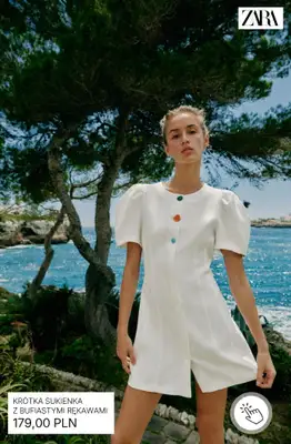 Zara - gazetka promocyjna Sukienki mini – babydoll, groszki i letnie trendy od soboty 20.06  - strona 3