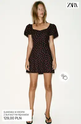 Zara - gazetka promocyjna Sukienki mini – babydoll, groszki i letnie trendy od soboty 20.06  - strona 5