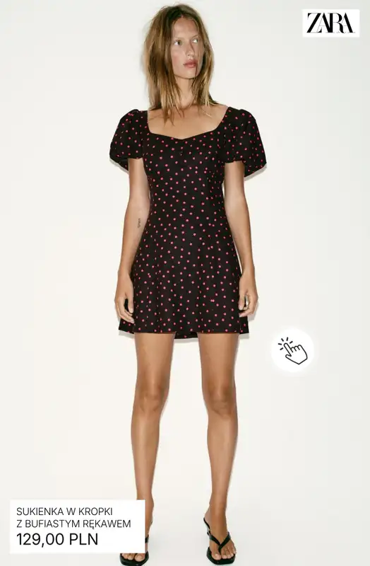 Zara - gazetka promocyjna Sukienki mini – babydoll, groszki i letnie trendy od soboty 20.06  - strona 5