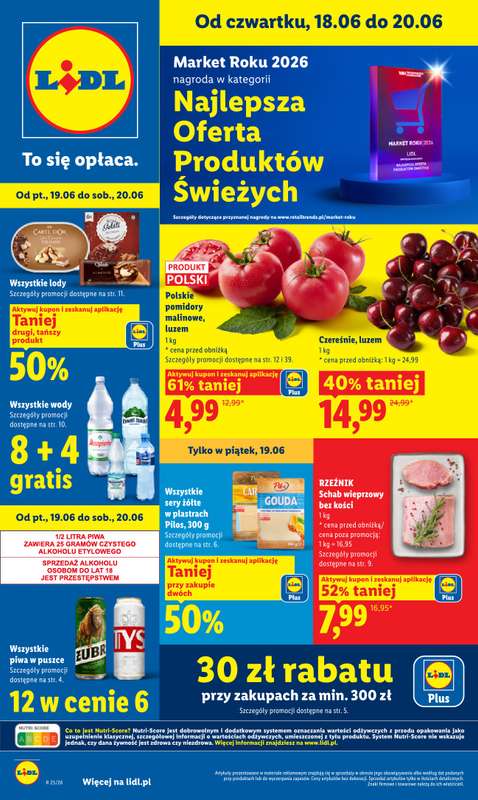 Lidl - gazetka promocyjna Oferta od czwartku od czwartku 18.06 do soboty 20.06
