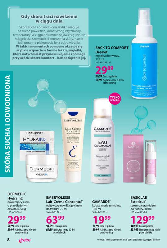 Hebe - gazetka promocyjna Katalog Dermokosmetyki od piątku 19.06 do poniedziałku 03.08 - strona 8