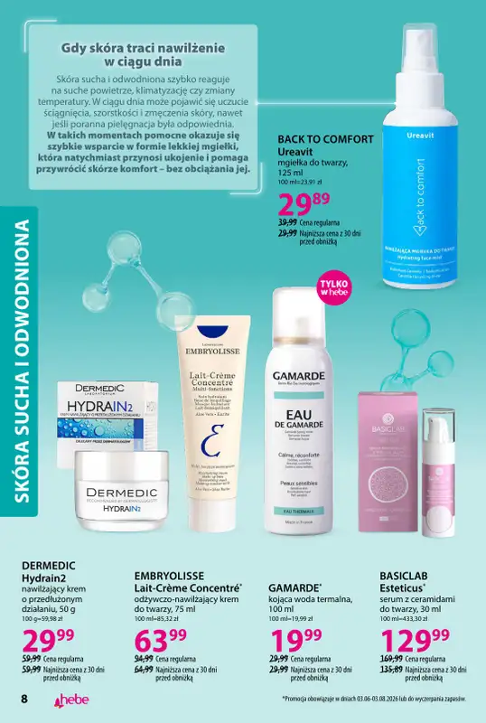 Hebe - gazetka promocyjna Katalog Dermokosmetyki od piątku 19.06 do poniedziałku 03.08 - strona 8