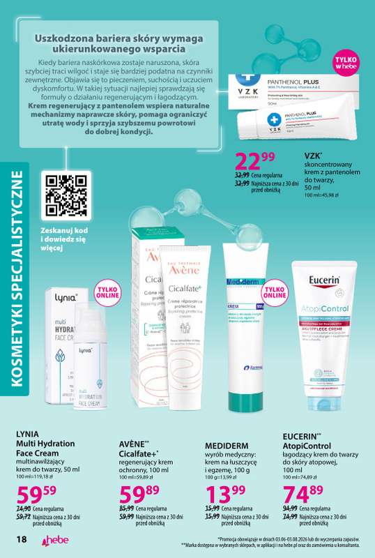Hebe - gazetka promocyjna Katalog Dermokosmetyki od piątku 19.06 do poniedziałku 03.08 - strona 18