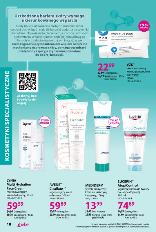 Hebe - gazetka promocyjna Katalog Dermokosmetyki od piątku 19.06 do poniedziałku 03.08 - strona 18