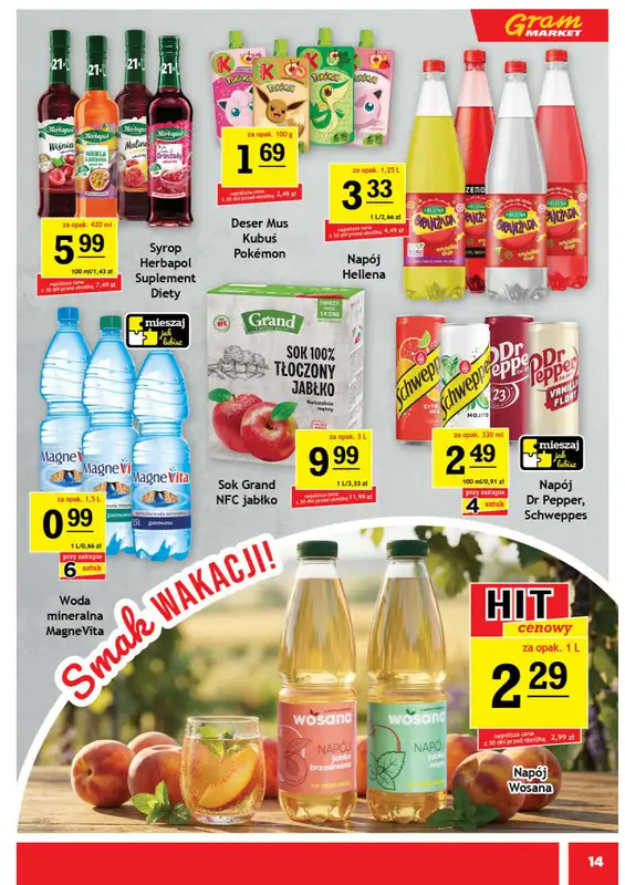 Gram Market - gazetka promocyjna Gazetka od środy 24.06 do wtorku 30.06 - strona 14