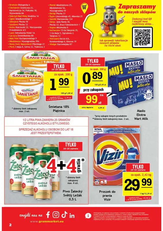 Gram Market - gazetka promocyjna Gazetka od środy 24.06 do wtorku 30.06 - strona 2