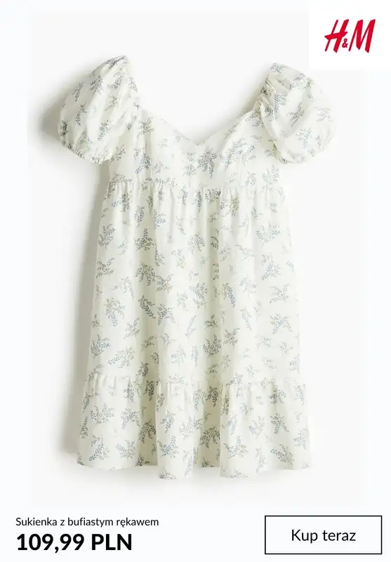 H&M - gazetka promocyjna Sukienki babydoll od soboty 20.06  - strona 7