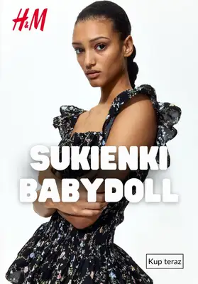 H&M - gazetka promocyjna Sukienki babydoll od soboty 20.06 