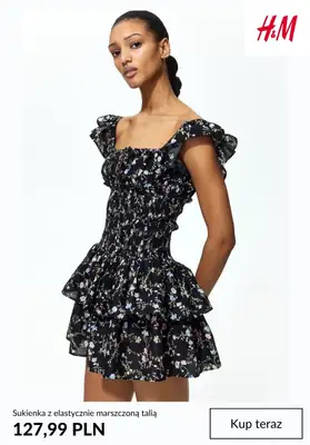 H&M - gazetka promocyjna Sukienki babydoll od soboty 20.06  - strona 2