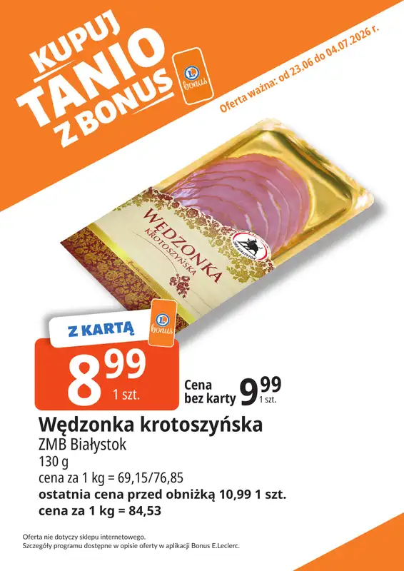Leclerc - gazetka promocyjna Kupuj tanio z bonus od wtorku 23.06 do soboty 04.07 - strona 21