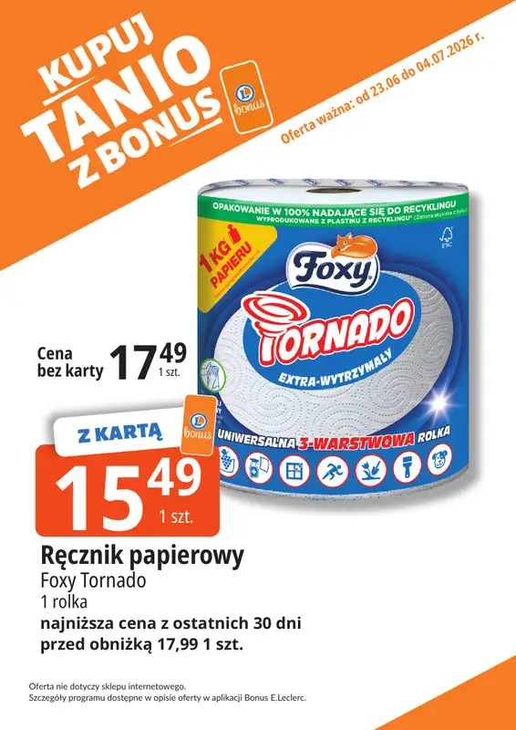 Leclerc - gazetka promocyjna Kupuj tanio z bonus od wtorku 23.06 do soboty 04.07 - strona 29