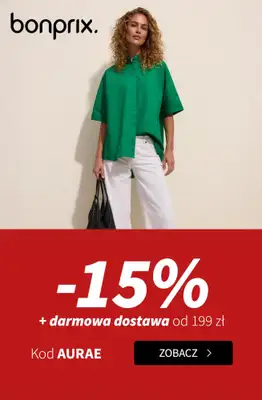 bonprix - gazetka promocyjna -15% + darmowa dostawa od 199 zł od soboty 20.06 do poniedziałku 22.06