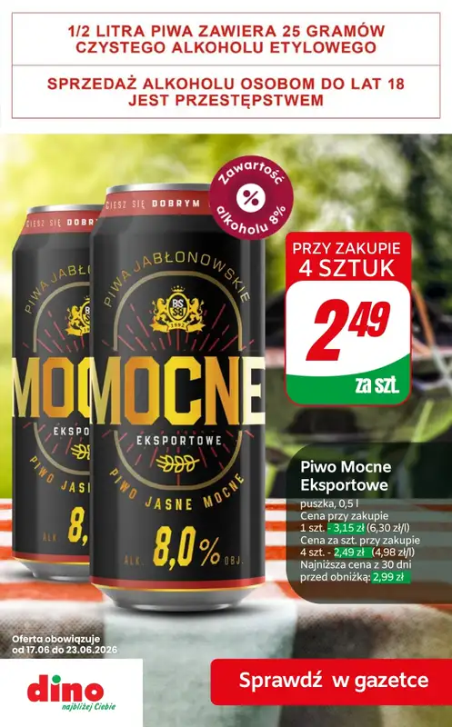 Dino - gazetka promocyjna Super oferty na PIWO od piątku 19.06 do wtorku 23.06 - strona 7
