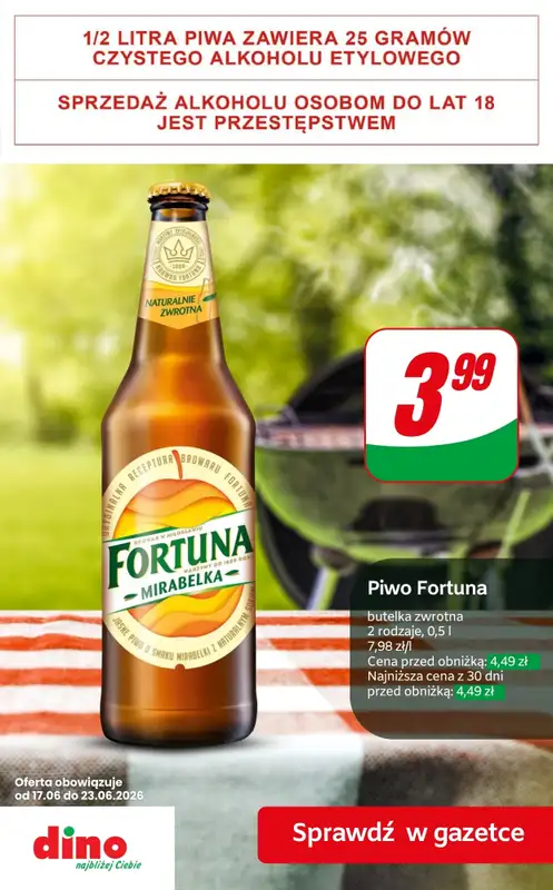Dino - gazetka promocyjna Super oferty na PIWO od piątku 19.06 do wtorku 23.06 - strona 11
