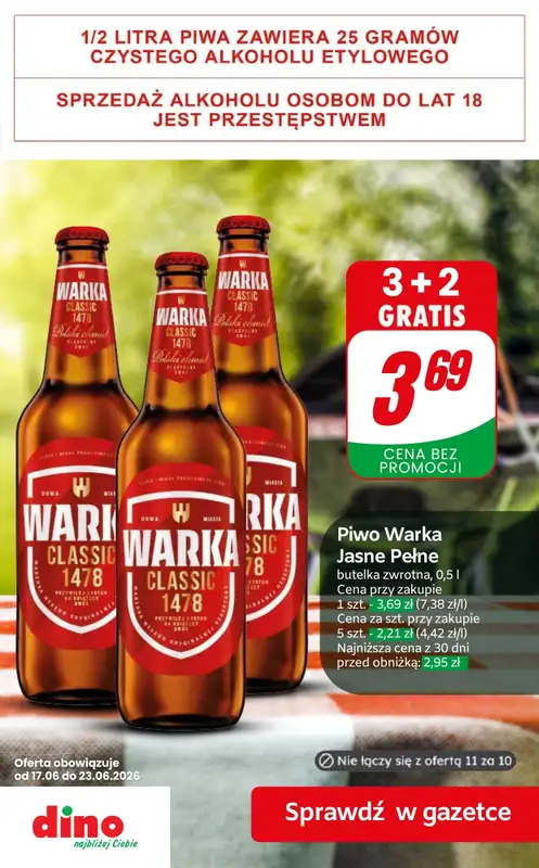 Dino - gazetka promocyjna Super oferty na PIWO od piątku 19.06 do wtorku 23.06 - strona 3