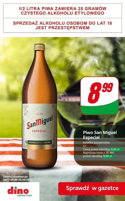 Dino - gazetka promocyjna Super oferty na PIWO od piątku 19.06 do wtorku 23.06 - strona 13