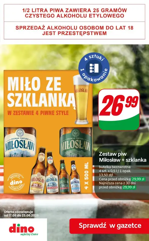 Dino - gazetka promocyjna Super oferty na PIWO od piątku 19.06 do wtorku 23.06 - strona 9