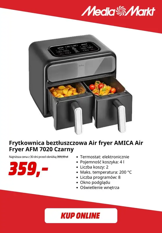 Media Markt - gazetka promocyjna -20 zł za każde wydane 200 zł na małe AGD Amica od piątku 19.06 do niedzieli 28.06 - strona 5
