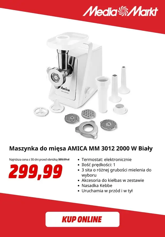 Media Markt - gazetka promocyjna -20 zł za każde wydane 200 zł na małe AGD Amica od piątku 19.06 do niedzieli 28.06 - strona 7