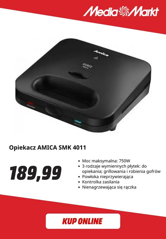 Media Markt - gazetka promocyjna -20 zł za każde wydane 200 zł na małe AGD Amica od piątku 19.06 do niedzieli 28.06 - strona 4