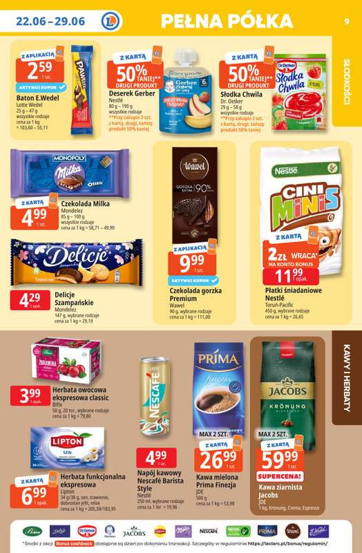 Leclerc - gazetka promocyjna Oferta E.Leclerc I Tanio to tu! od poniedziałku 22.06 do poniedziałku 29.06 - strona 9