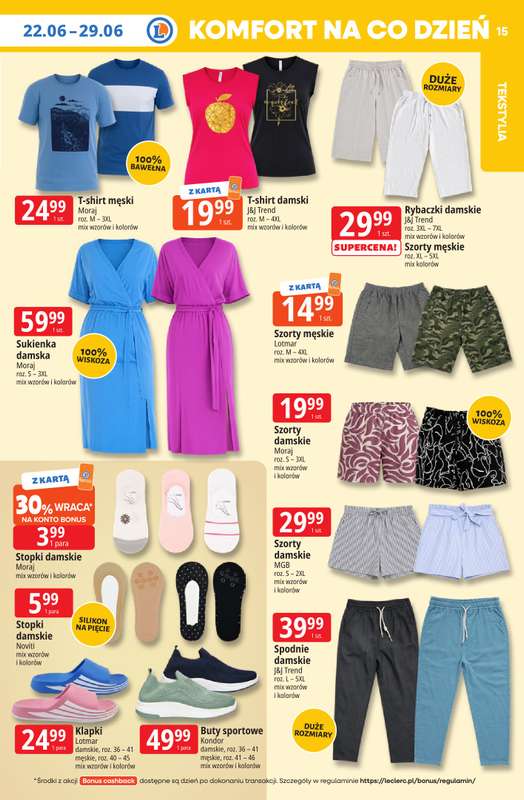 Leclerc - gazetka promocyjna Oferta E.Leclerc I Tanio to tu! od poniedziałku 22.06 do poniedziałku 29.06 - strona 15