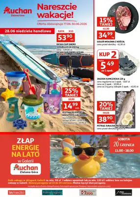 Auchan - gazetka promocyjna Gazetka Zielona Góra I Nareszcie wakacje!  do wtorku 30.06