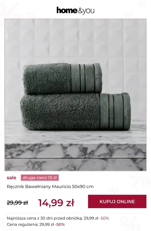 home&you - gazetka promocyjna Druga rzecz za 10 zł - również NA CAŁY SALE od piątku 19.06 do wtorku 23.06 - strona 2