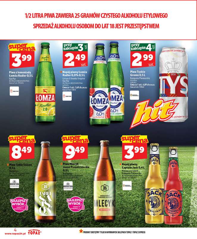 TOPAZ - gazetka promocyjna Nowa gazetka od czwartku, 25.06 od czwartku 25.06 do środy 01.07 - strona 4