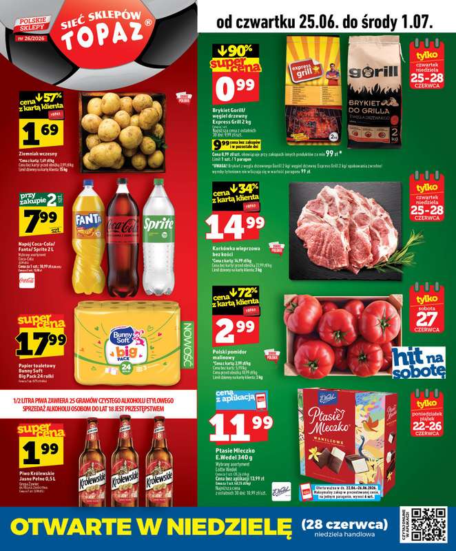 TOPAZ - gazetka promocyjna Nowa gazetka od czwartku, 25.06 od czwartku 25.06 do środy 01.07