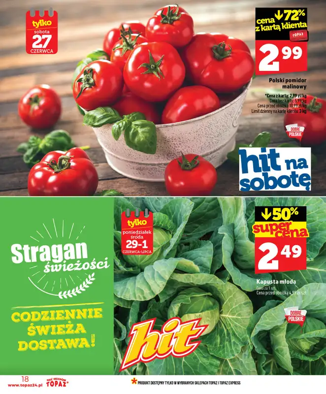 TOPAZ - gazetka promocyjna Nowa gazetka od czwartku, 25.06 od czwartku 25.06 do środy 01.07 - strona 18
