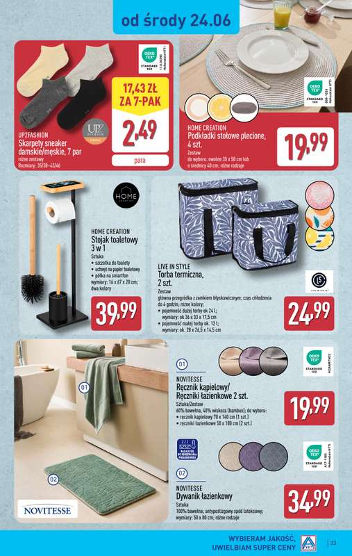 Aldi - gazetka promocyjna Pełny katalog! od poniedziałku 22.06 do niedzieli 28.06 - strona 33