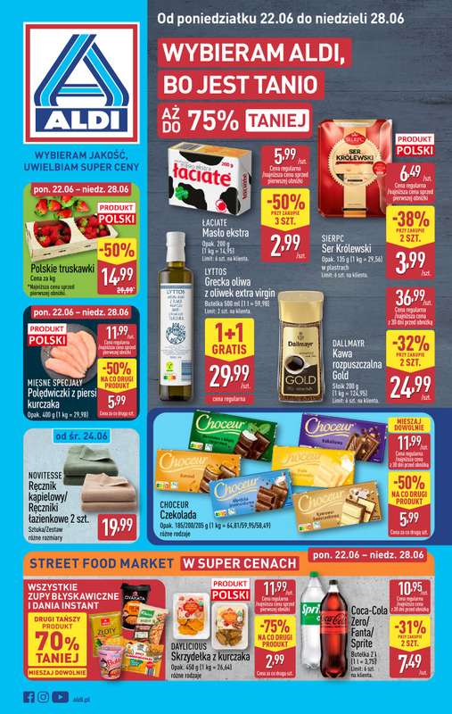 Aldi - gazetka promocyjna Pełny katalog! od poniedziałku 22.06 do niedzieli 28.06