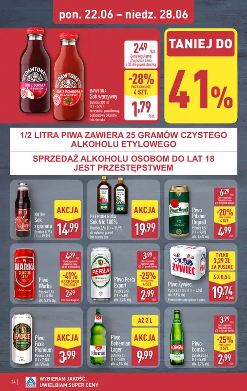 Aldi - gazetka promocyjna Pełny katalog! od poniedziałku 22.06 do niedzieli 28.06 - strona 24