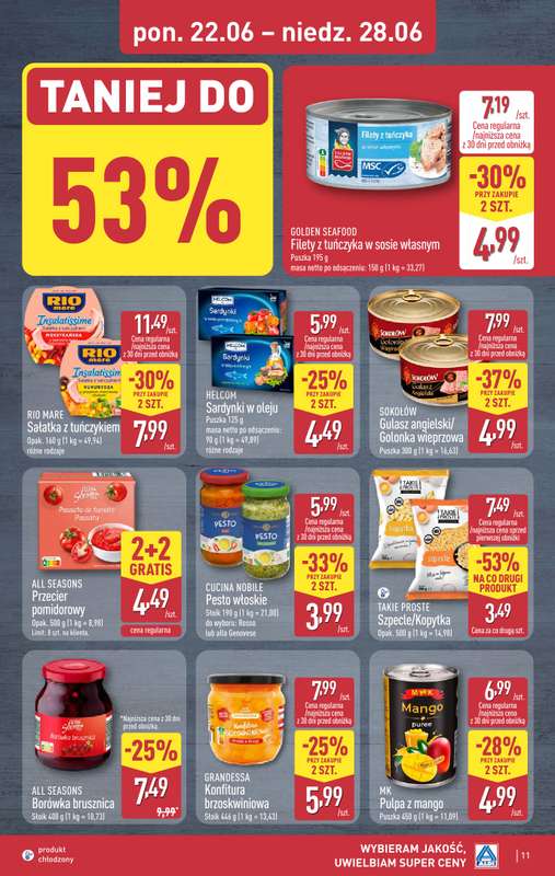 Aldi - gazetka promocyjna Pełny katalog! od poniedziałku 22.06 do niedzieli 28.06 - strona 11